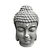 lightweight natural concrete buddha head statue